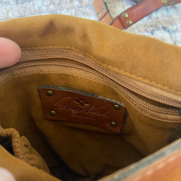 🛑SOLD Patricia Nash Rosa Brown Leather Studded Crossbody Bag - Picture 5 of 9